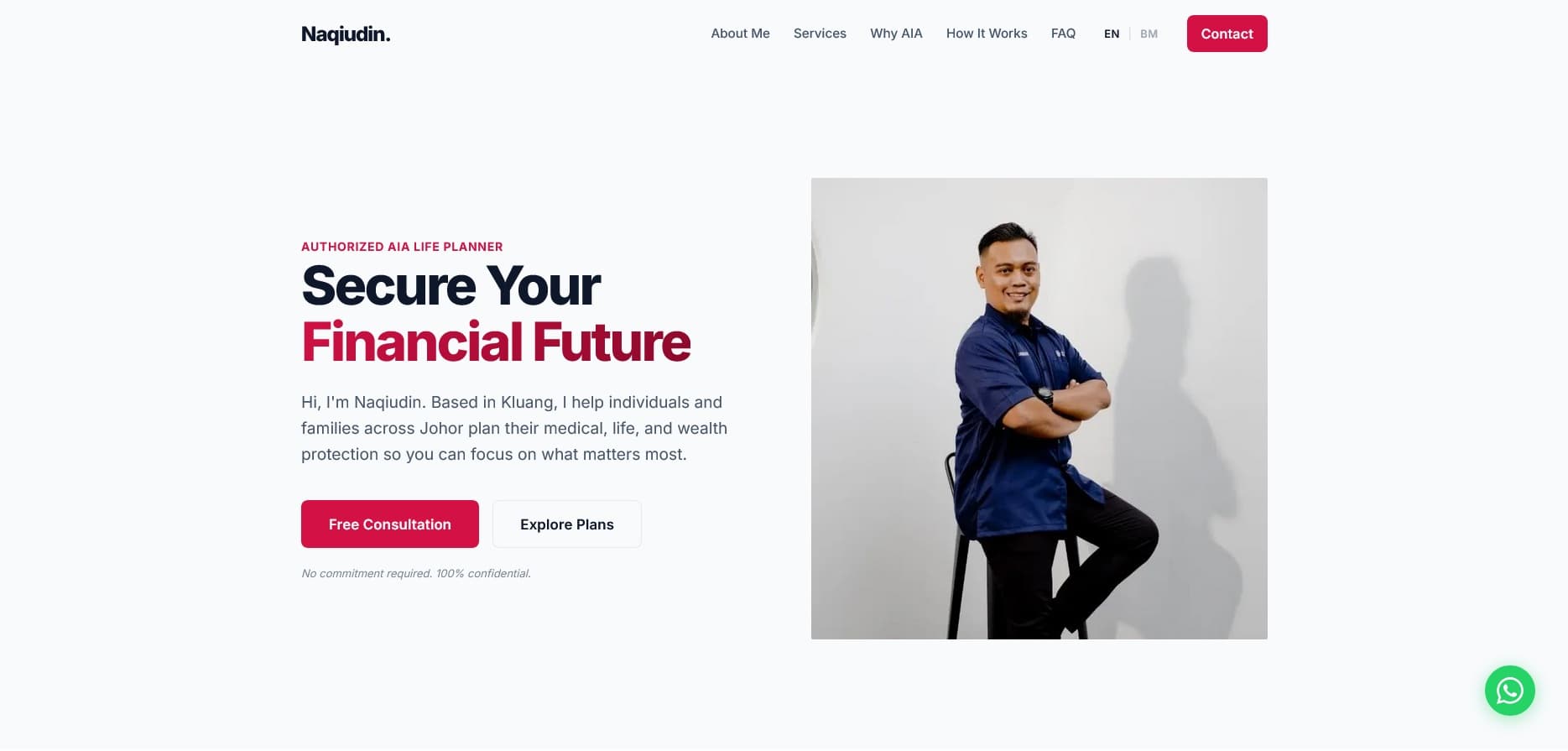Insurance landing page hero